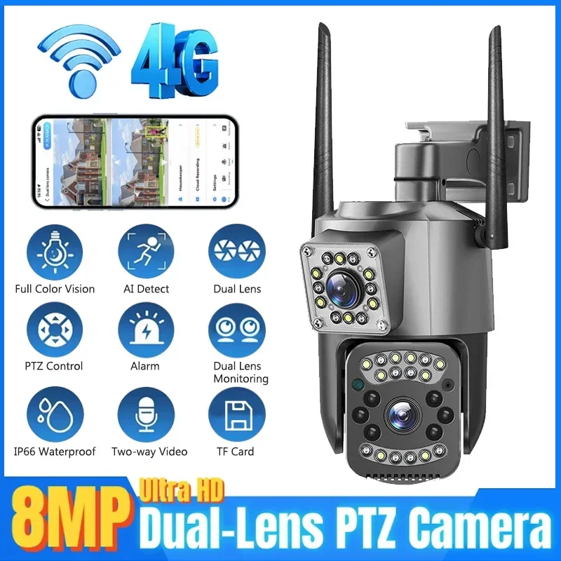 Home Cinema Outdoor - 8MP WIFI IP Camera 4K PTZ