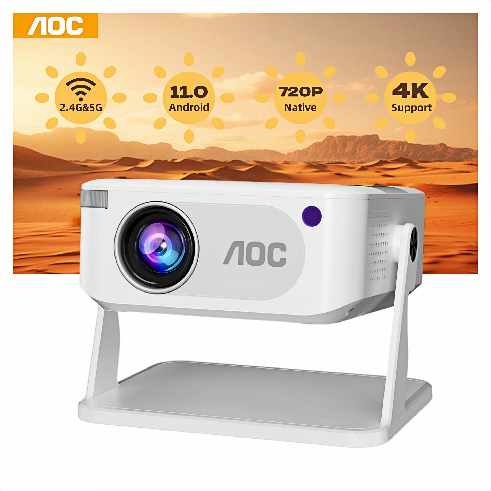 Home Cinema Entertainment - AOC HA109-PRO Portable Projector Native 720P