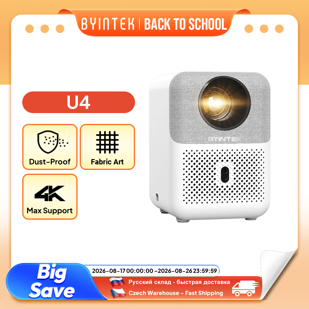 Home Cinema Bluetooth - BYINTEK Full HD Mini Projector U4