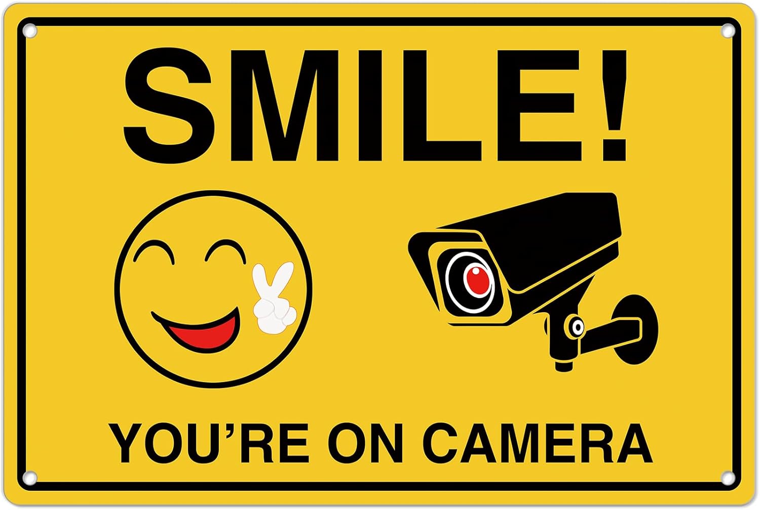 Home Cinema Outdoor - Smile Youre On Camera Signs ;