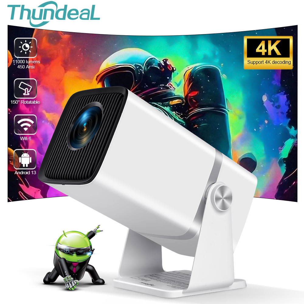 Home Cinema Bluetooth - ThundeaL 4K Full HD Projector FHD