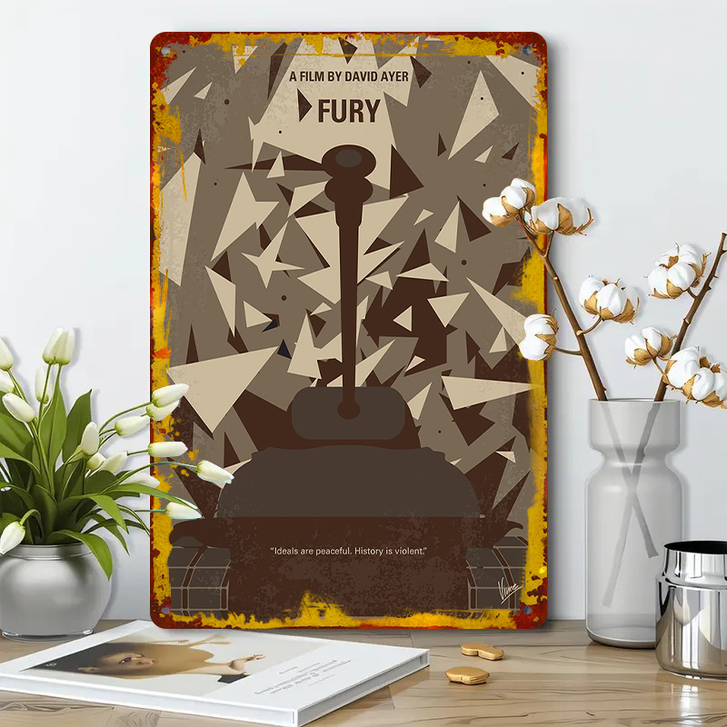 Fury Movie Poster Metal Wall A - Home Cinema Inspiration recension och pris