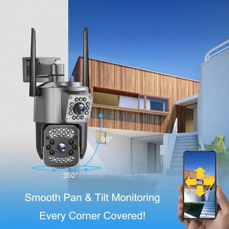 8MP WIFI IP Camera 4K PTZ Dual - Home Cinema Outdoor recension och pris