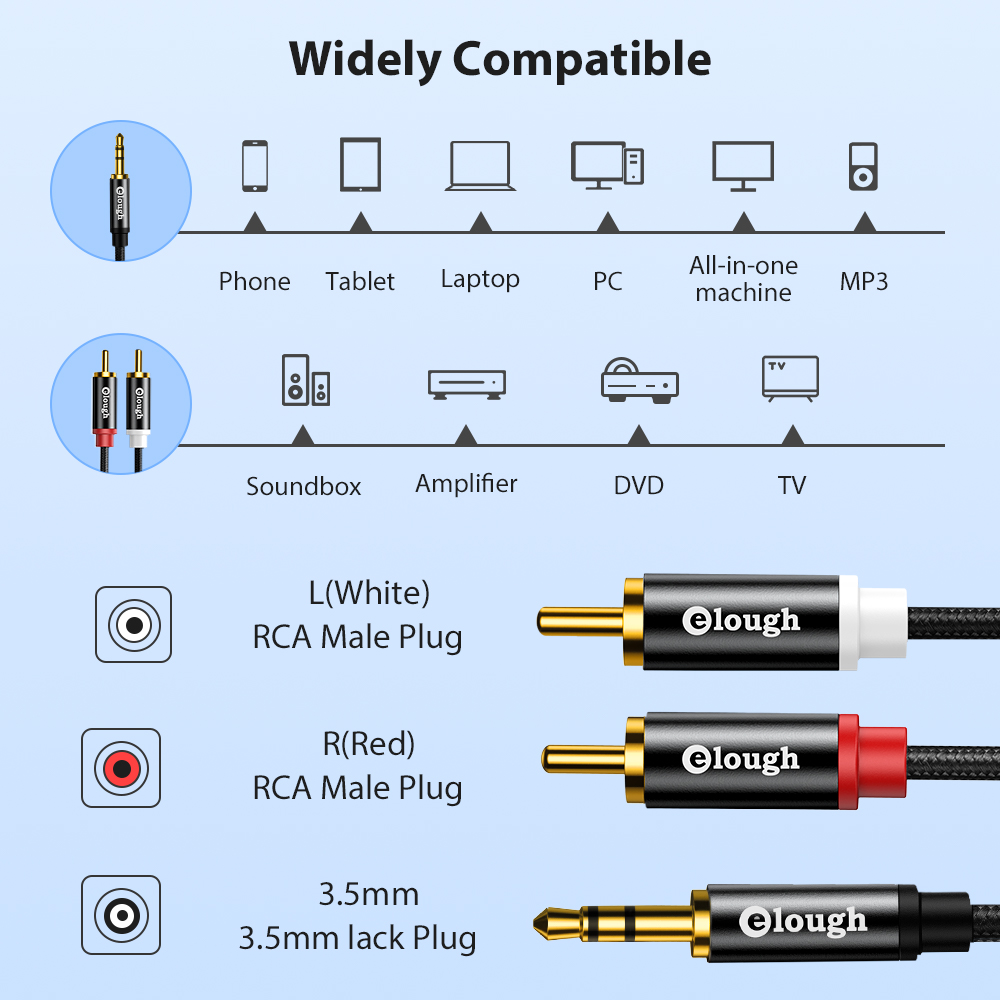 Elough RCA Cable AUX RCA Speak - Home Cinema Marantz recension och pris