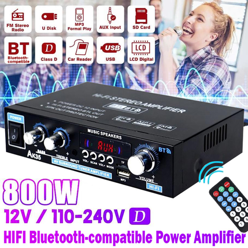 AK35 AK380 800W Home Power Amp - Home Cinema Bluetooth recension och pris