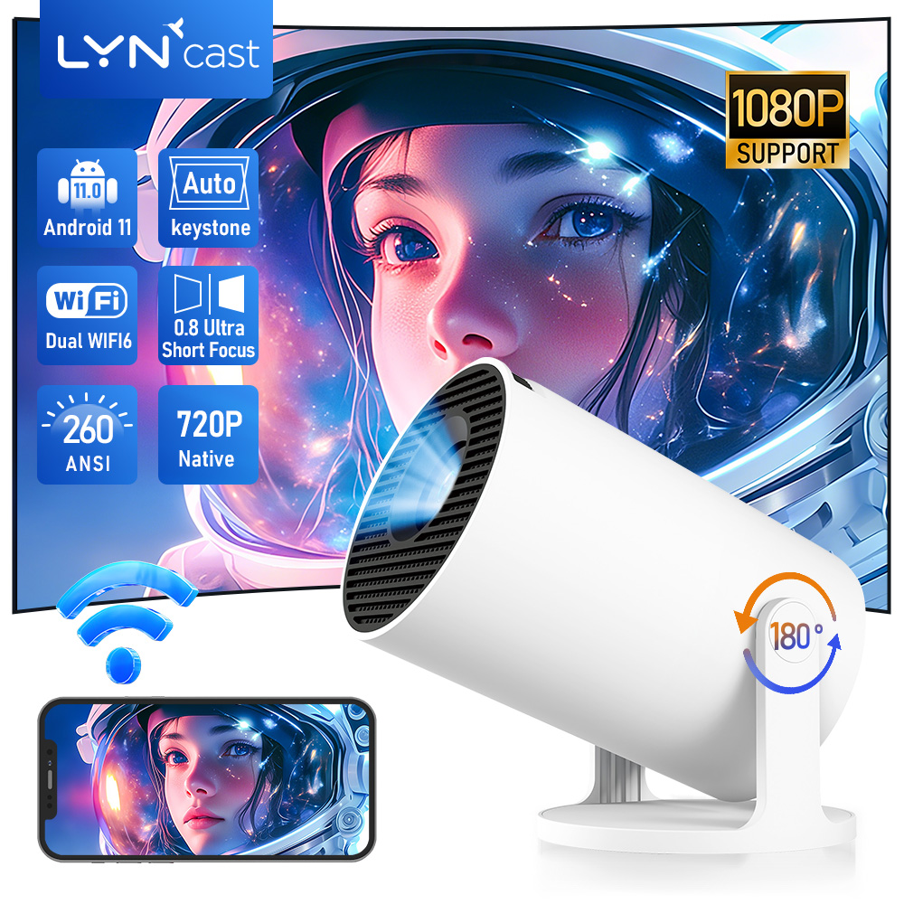 LynCast Projector X1BQ 4K Andr - Home Cinema Entertainment recension och pris