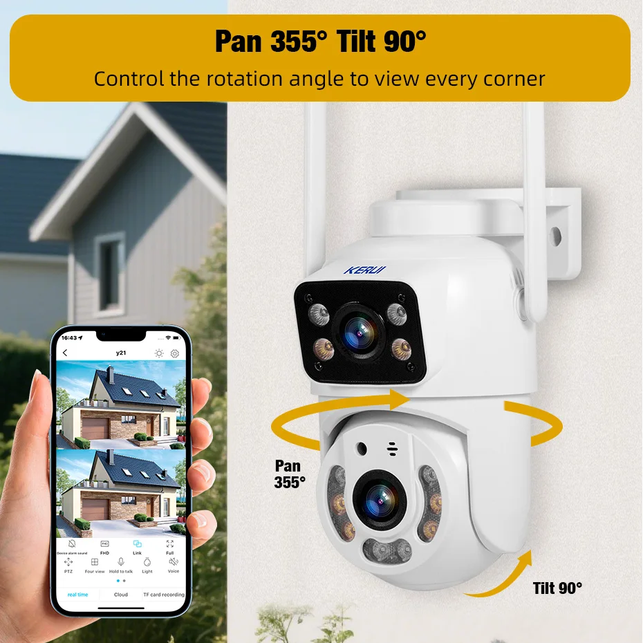 KERUI Dual Lens HD 10MP 5K PTZ - Home Cinema Outdoor recension och pris