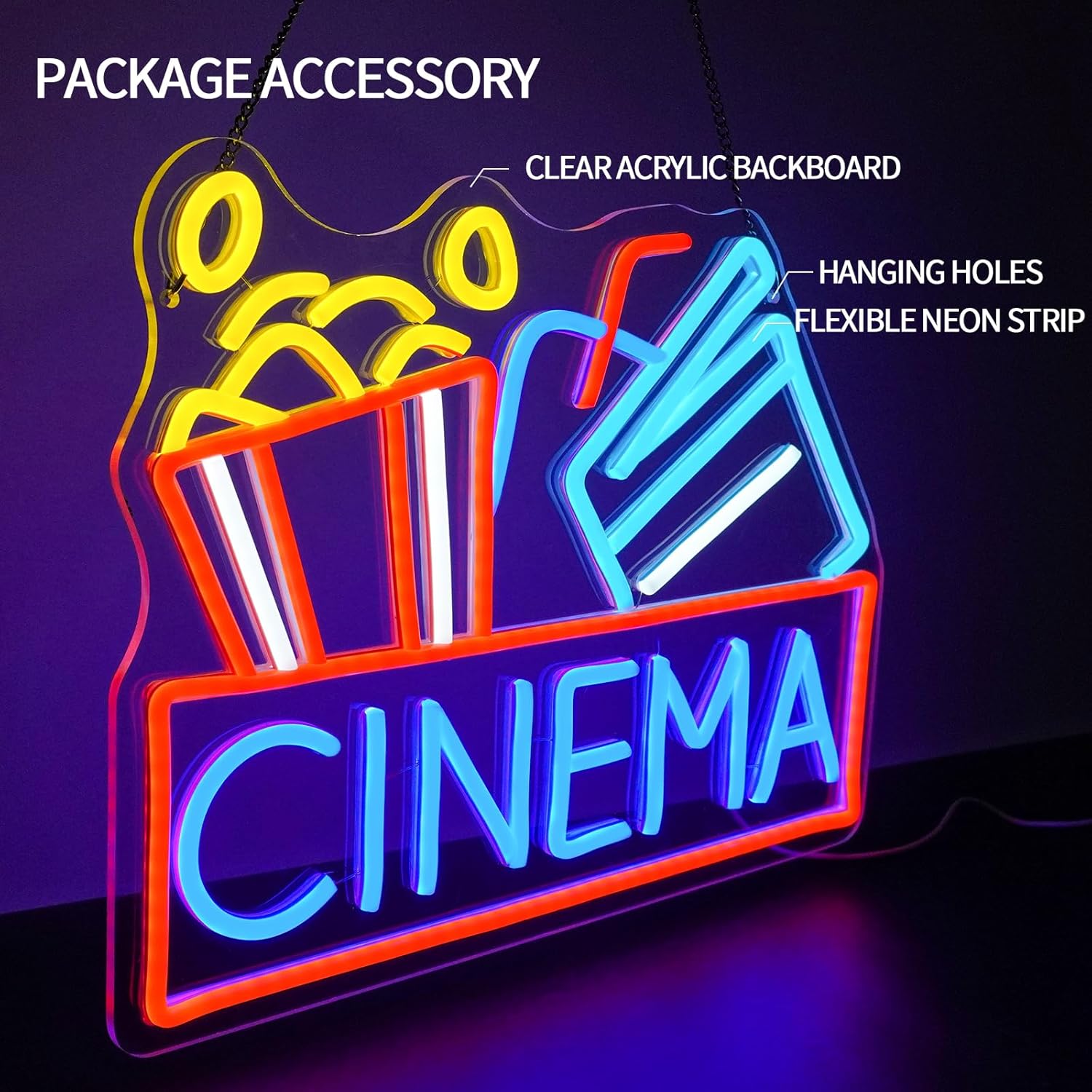 Cinema Neon Sign USB Powered L - Home Cinema Outdoor recension och pris