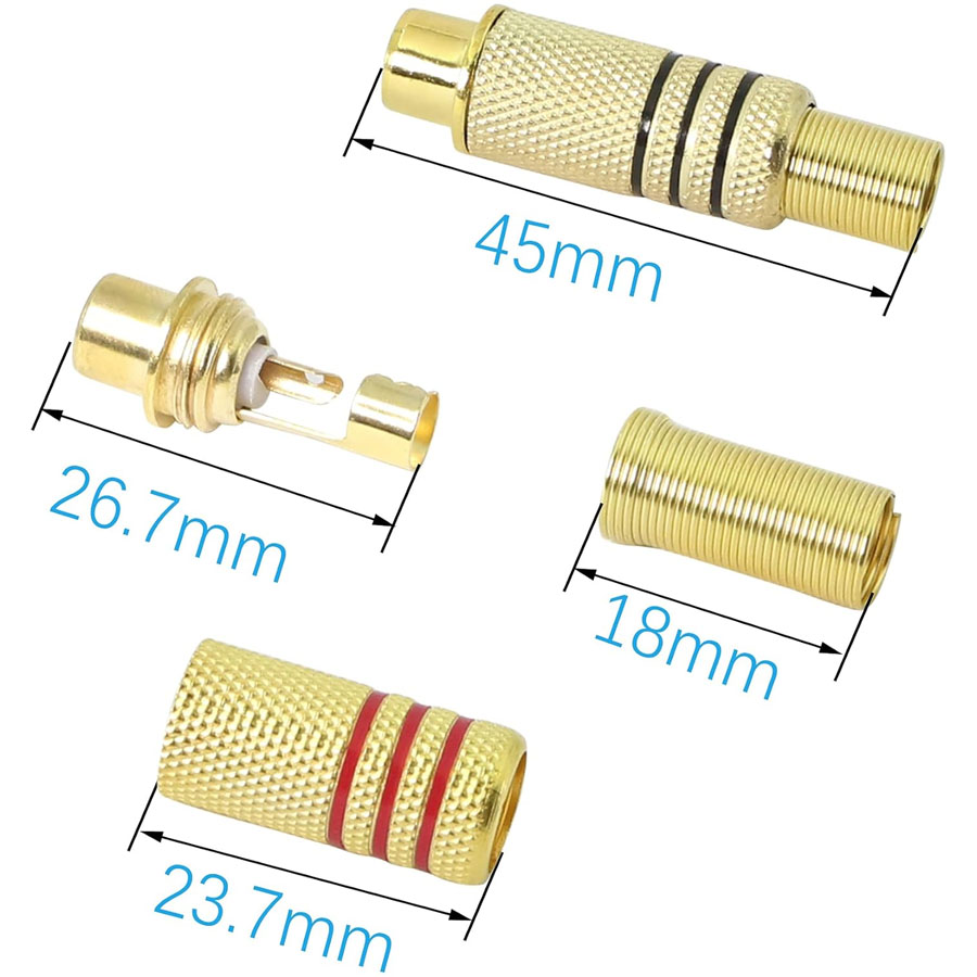 4PCS RCA Plug Gold Plated Sold - Home Cinema Marantz recension och pris