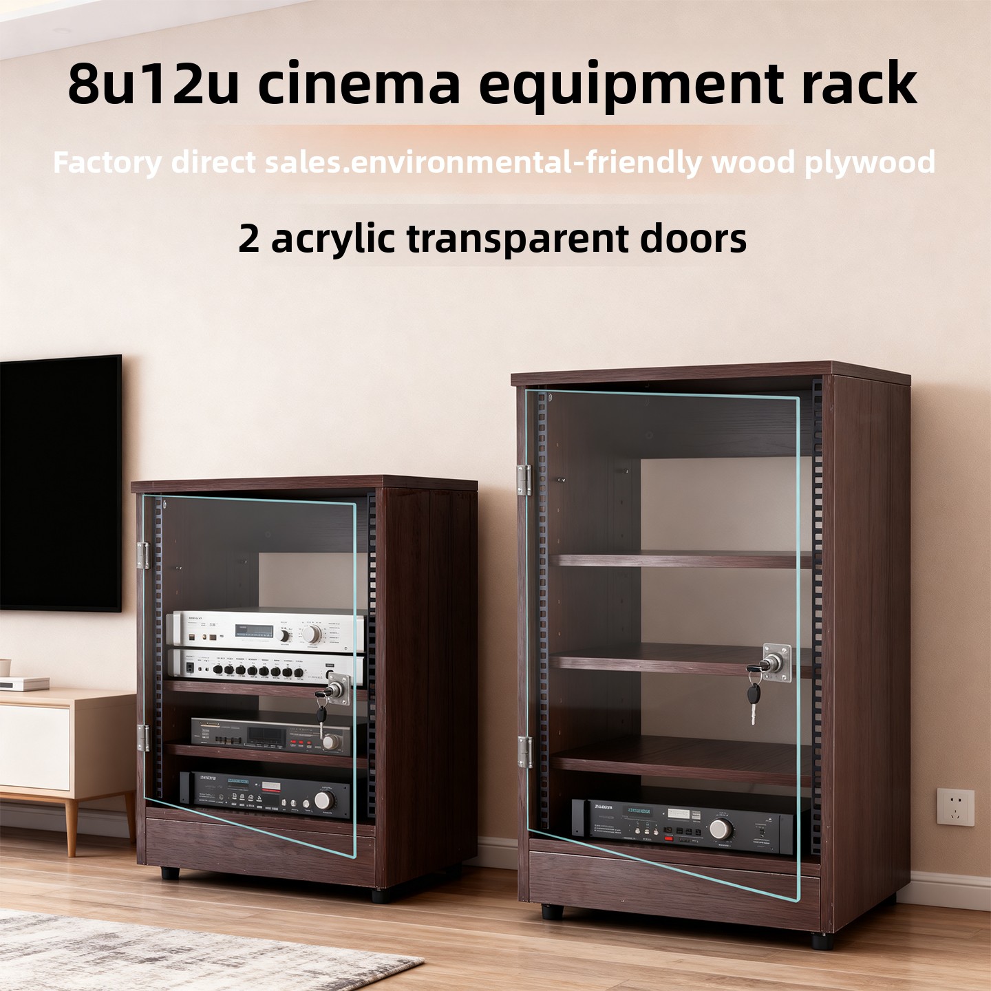Front transparent door 8U - 16 - Home Cinema Outdoor recension och pris